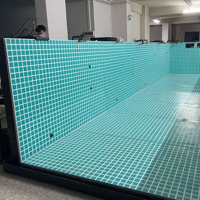 Прозрачный стеклянный стенный бассейн для заднего двора