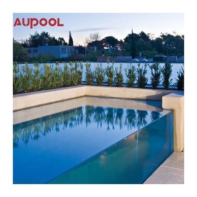 Акрильный бассейн AUPOOL Садовый двор Бесконечный длинный бассейн с крышкой и обогревом
