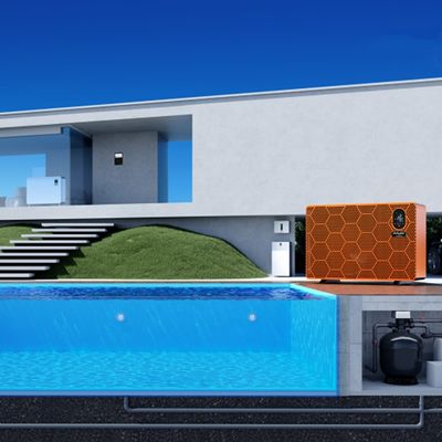 Услуга резки Aupool Прозрачная стеклянная вилла с боковым крылом Бассейн для двора отеля
