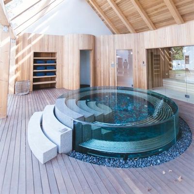 Отель Custom Acrylic Glass Panel Плавательный бассейн из стекловолокна с 100% Virgin PMMA Aupool